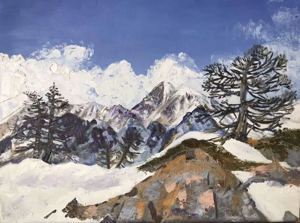 Итальянские Альпы. Масло, холст, 30 × 40 см